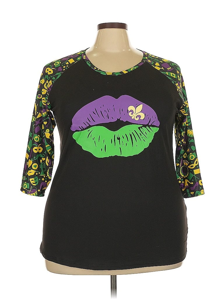 Roshop Black 3/4 Sleeve T-Shirt Size 2X - photo 1