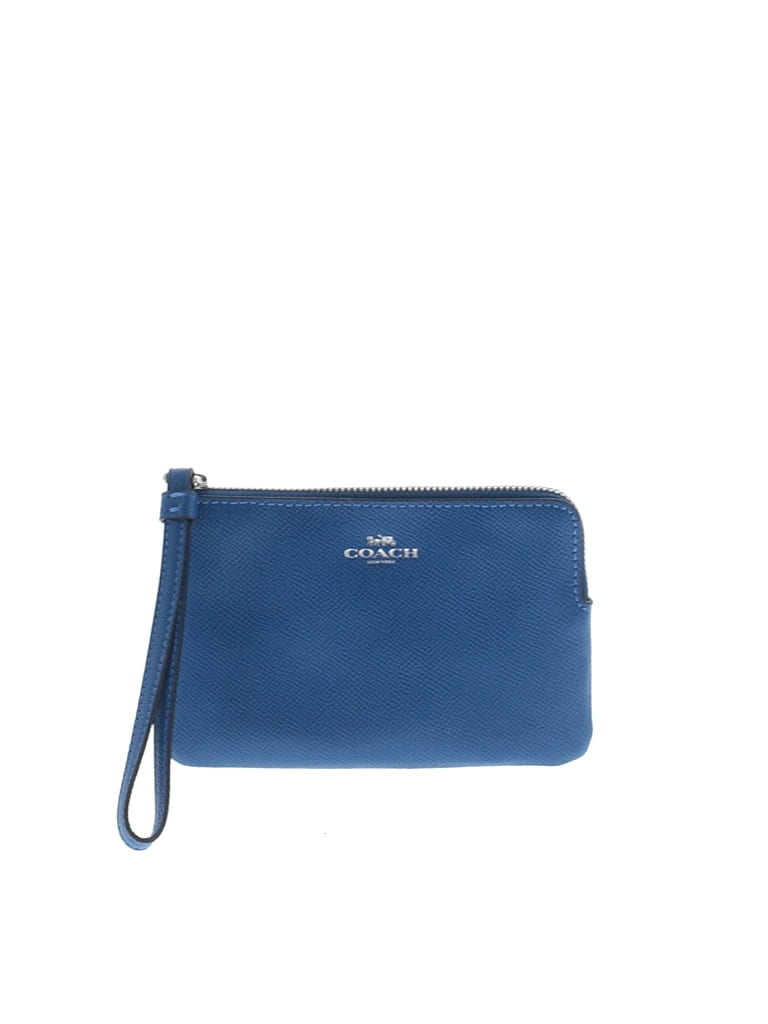 Coach 100% Leather Blue Leather Wristlet One size - photo 1