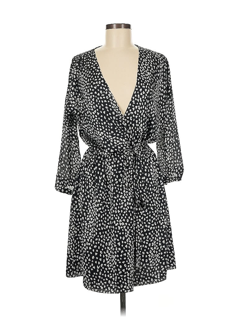 Lovestitch 100% Polyester Black Kimono Size M - photo 1