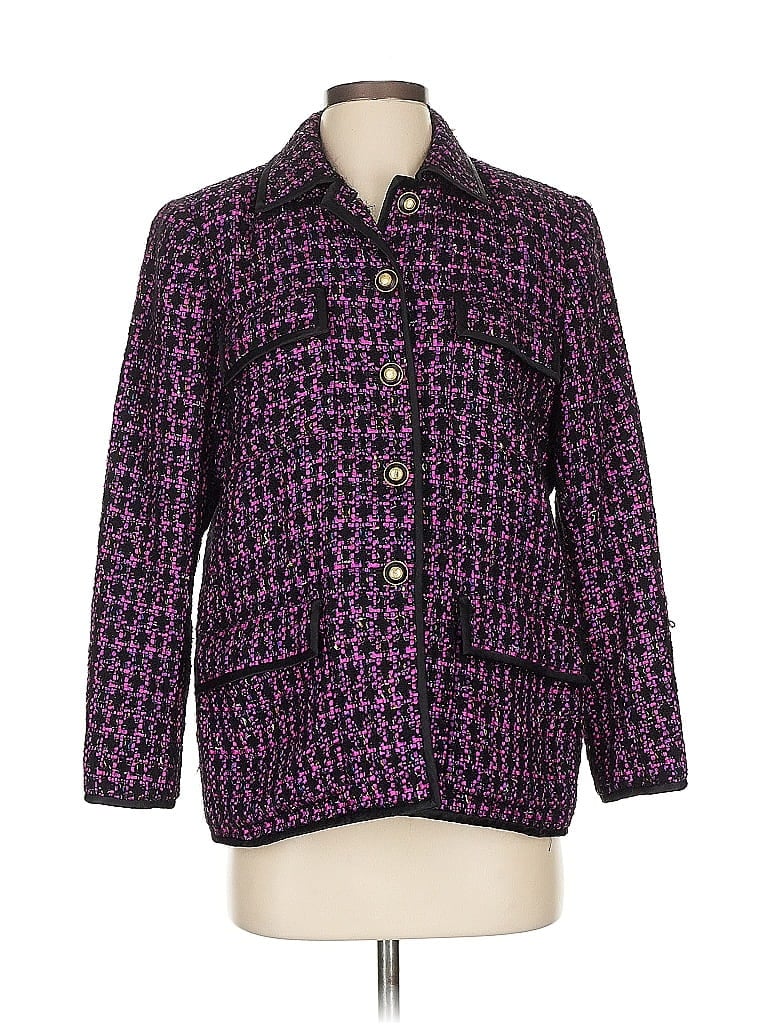 Carlisle Tweed Purple Blazer Size 2 - photo 1