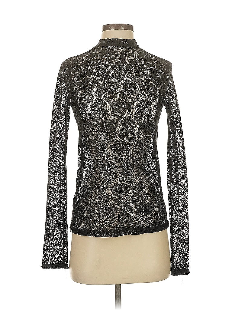 Zara W&B Collection Black Long Sleeve Top Size S - photo 1