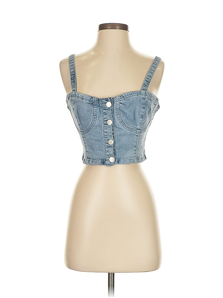 Superdown Blue Sleeveless Top Size S - photo 1