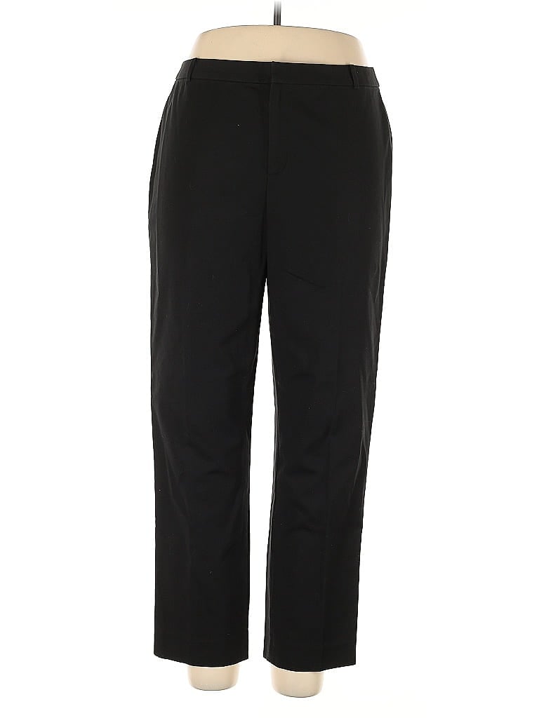 Linda Allard Ellen Tracy Solid Black Casual Pants Size 14 - photo 1