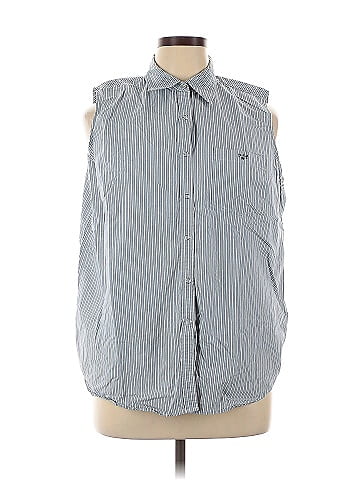 Marsh Landing Blues Sleeveless Button-Down Shirt (view 1)