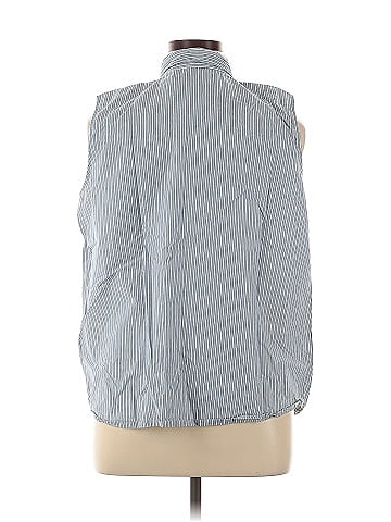 Marsh Landing Blues Sleeveless Button-Down Shirt (view 2)