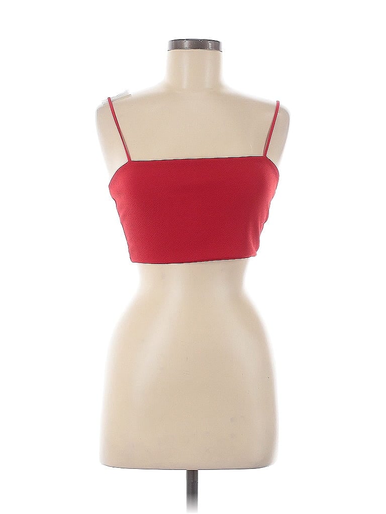Pre-owned Boohoo Sleeveless Top Red Sweetheart Neckline Tops