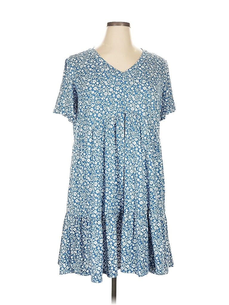 White Birch Blue Casual Dress Size 1X - photo 1