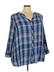 Woman Within Long Sleeve Button Down Shirt