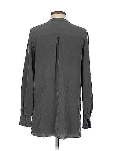 R | Label Long Sleeve Silk Top (view 2)