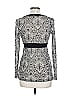 Karen Kane 100% Nylon Silver Long Sleeve Top Size L - photo 2