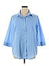 Foxcroft Blue 3/4 Sleeve Button-Down Shirt Size 16 - photo 1