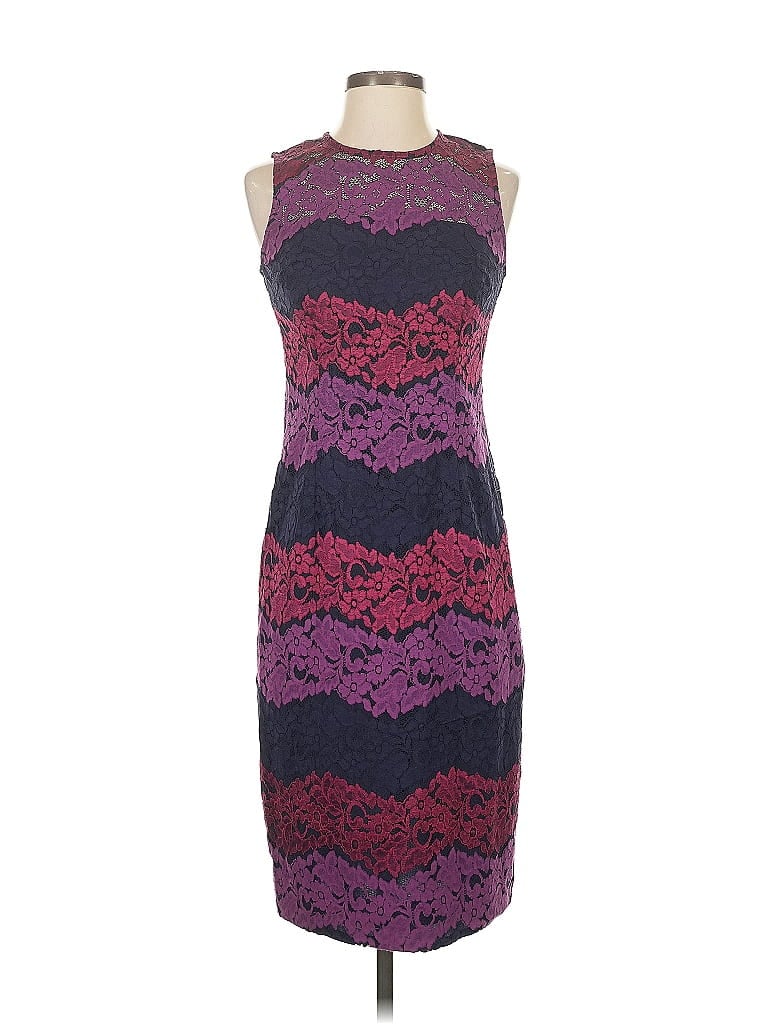 Pre-owned Trina Trina Turk Cocktail Dress In Purple