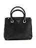 Guess Solid Black Leather Shoulder Bag One size - photo 1