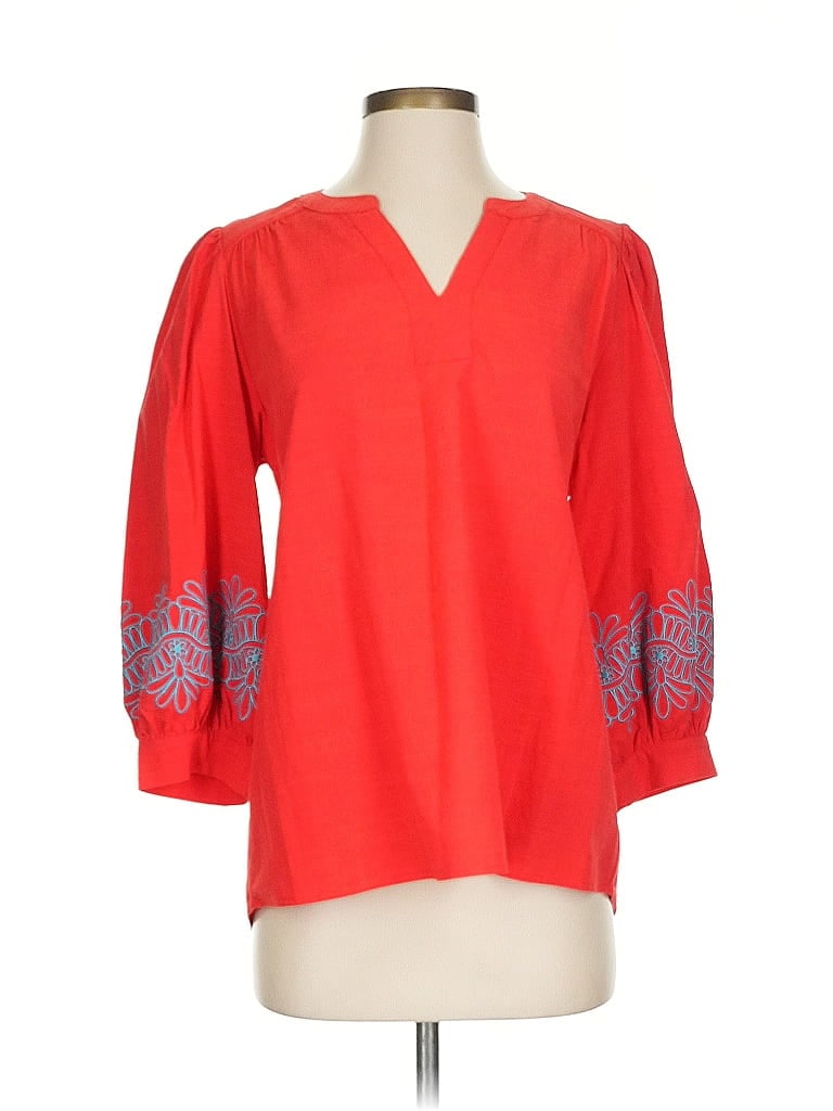 Click to view more detailed imagery on our partner's website Pre-owned Jodifl 3/4 Sleeve Blouse In Red