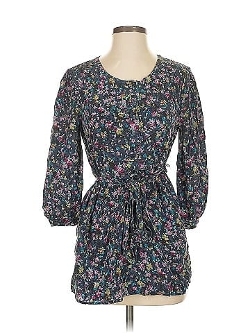 Fei 3/4 Sleeve Silk Top (view 1)