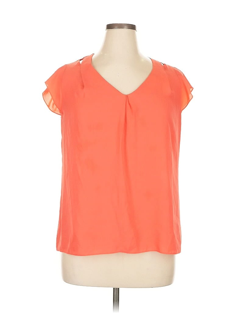 Pre-owned New Directions Short Sleeve Blouse In Orange