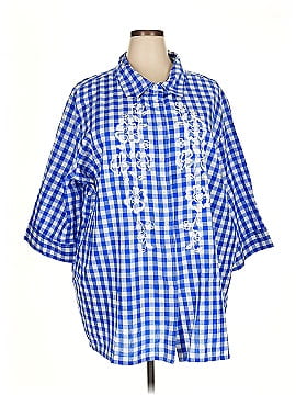 Woman Within 3/4 Sleeve Button Down Shirt