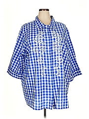 Woman Within 3/4 Sleeve Button Down Shirt