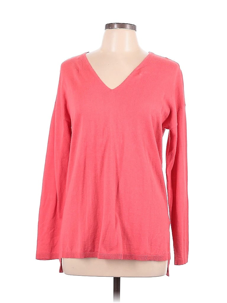 Pre-owned Inc International Concepts Long Sleeve Top Pink V-neck Tops