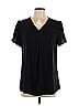 AALLYN Black Short Sleeve Blouse Size L - photo 1