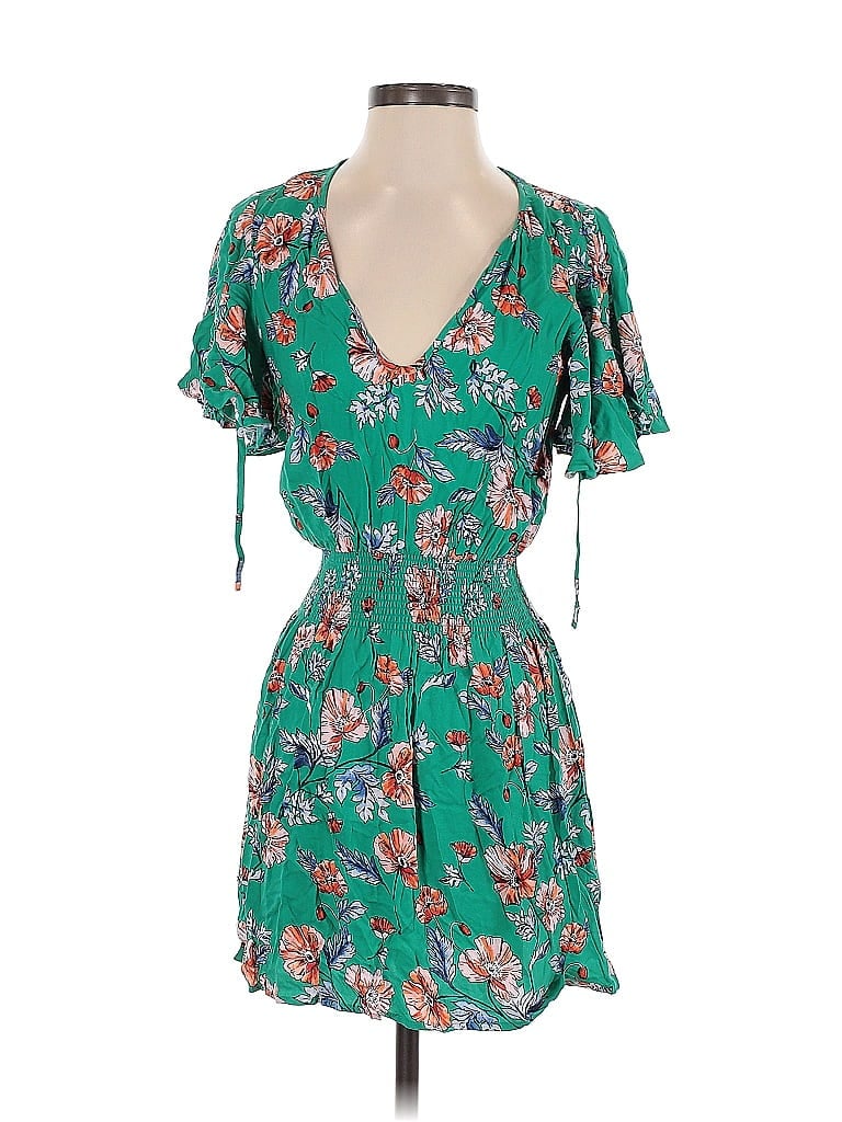 Jack by BB Dakota 100% Rayon Tropical Green Casual Dress Size S - photo 1