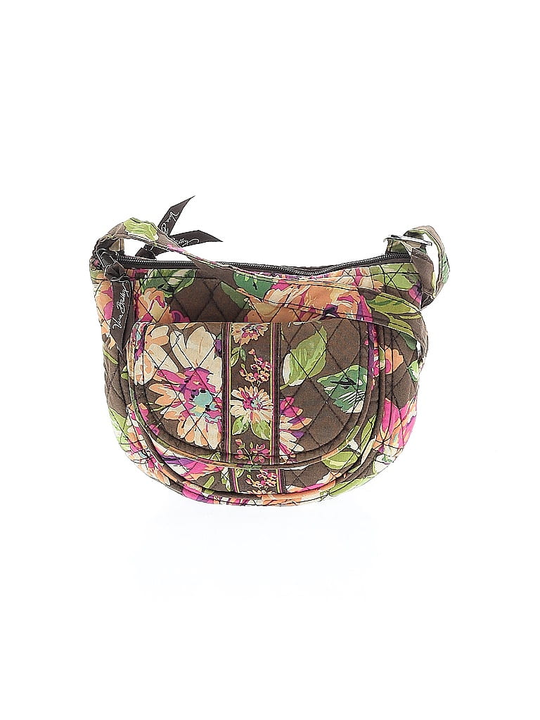 Vera Bradley 100% Cotton Floral Green Brown Crossbody Bag One size - photo 1