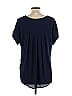 Pleione 100% Polyester Blue Short Sleeve Blouse Size L - photo 2