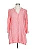 Kenar 100% Linen Pink 3/4 Sleeve Button-Down Shirt Size L - photo 1