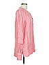 Kenar 100% Linen Pink 3/4 Sleeve Button-Down Shirt Size L - photo 4