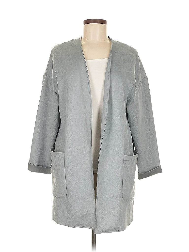 Pre-owned Joan Vass Coat In Gray