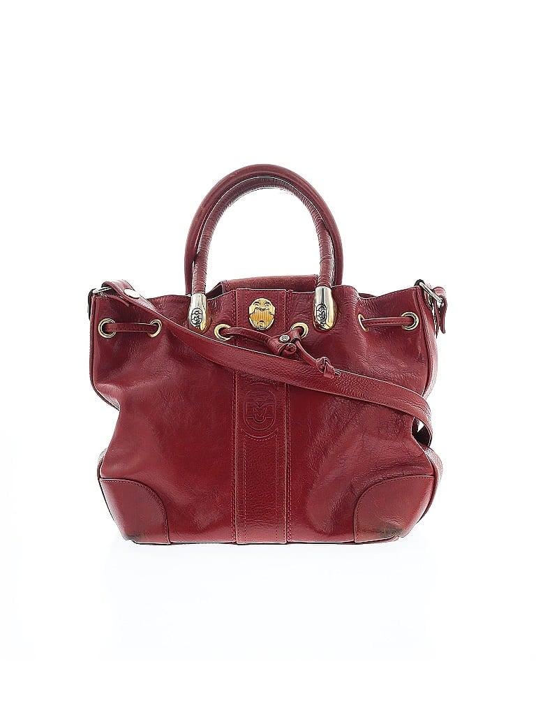 Marino Orlandi 100% Leather Burgundy Red Leather Satchel One size - photo 1