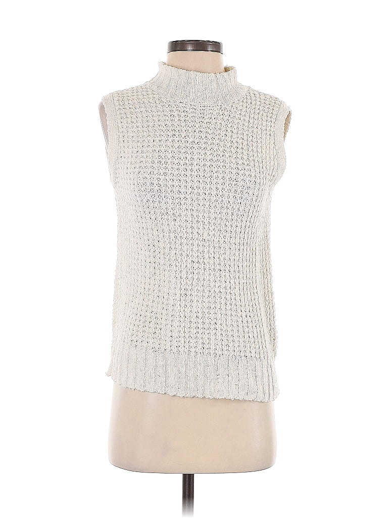 Pre-owned Michael Stars Sweater Vest In White