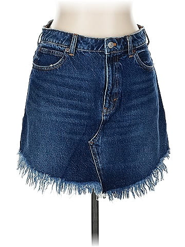 We the Free Denim Skirt (view 1)