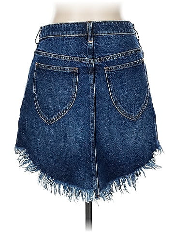 We the Free Denim Skirt (view 2)