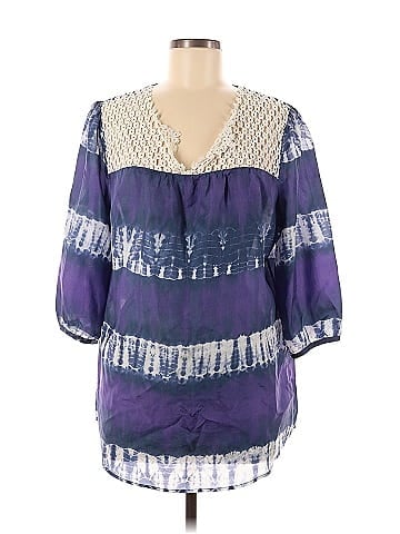 Calypso St. Barth 3/4 Sleeve Silk Top (view 1)