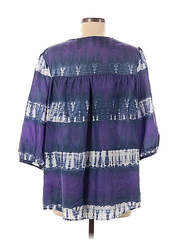 Calypso St. Barth 3/4 Sleeve Silk Top (view 2)