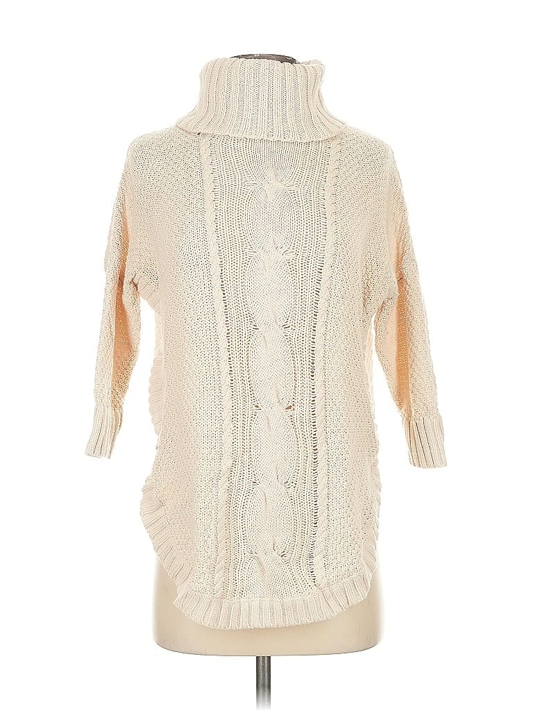 Pre-owned Express Turtleneck Sweater In White