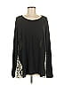 Le Lis Chevron-herringbone Black Long Sleeve Top Size M - photo 1