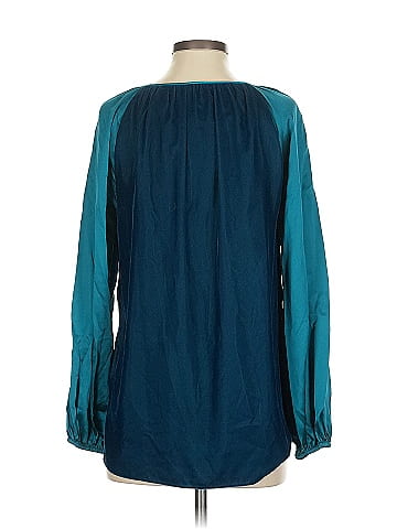Elie Tahari Long Sleeve Silk Top (view 2)