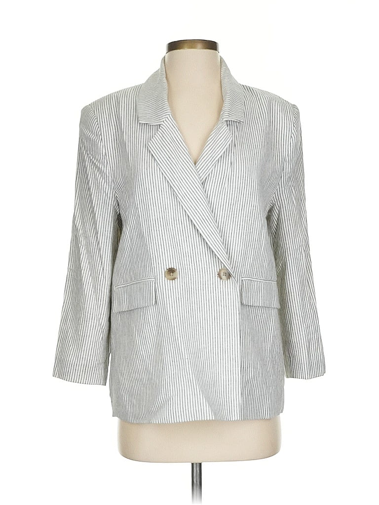 Pre-owned Old Navy Blazer Jacket In Silver
