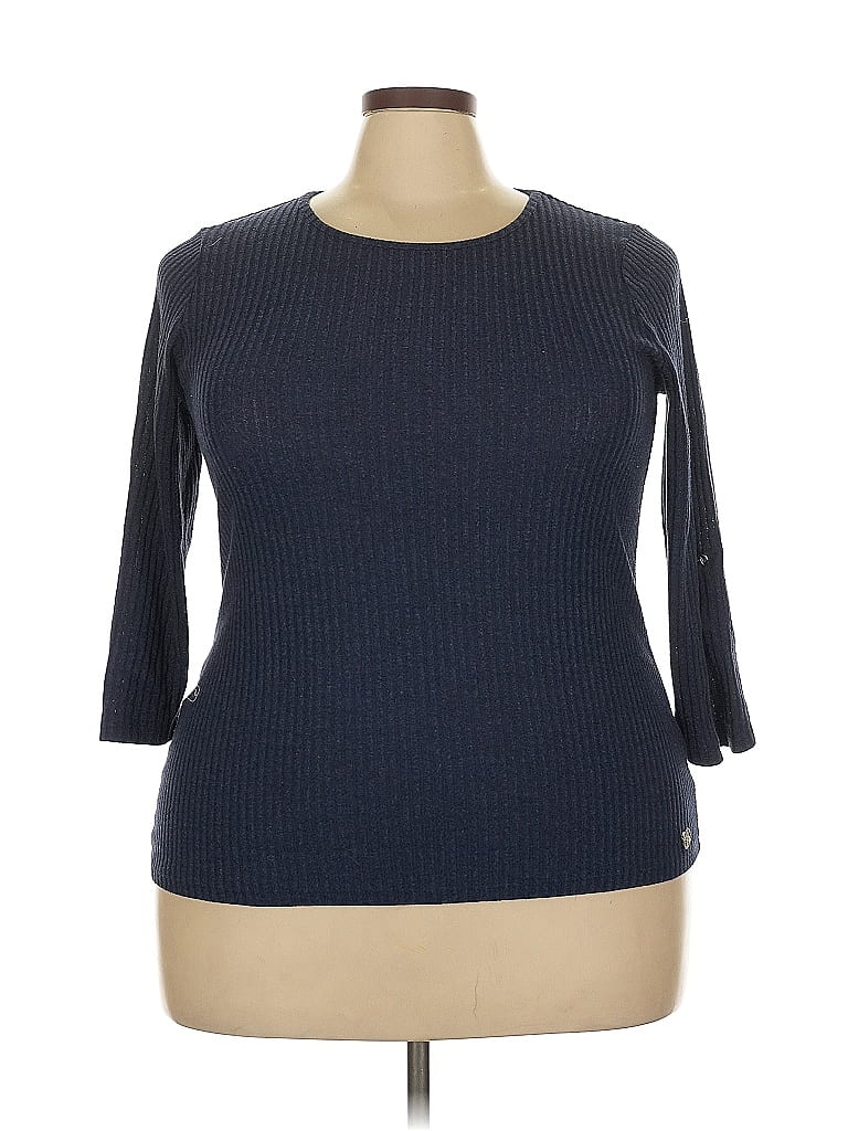 Pre-owned Adrienne Vittadini Pullover Sweater In Blue