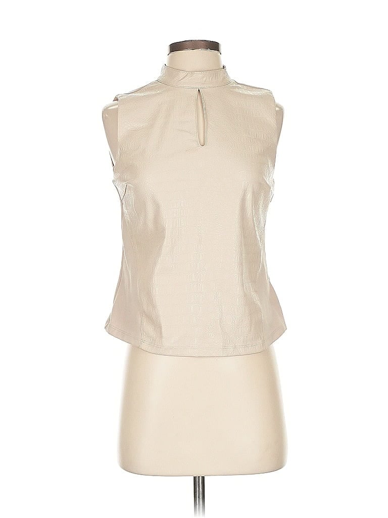 Marc New York Andrew Marc 100% Polyurethane Ivory Sleeveless Blouse Size XS - photo 1