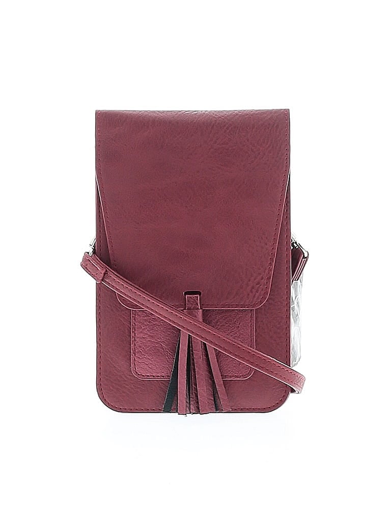 Unbranded Burgundy Leather Crossbody Bag One size - photo 1