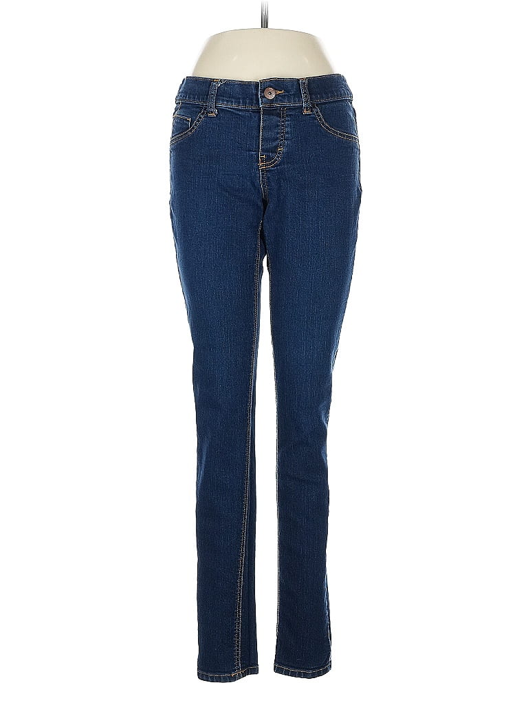 Mossimo Solid Blue Jeans Size 8 - photo 1