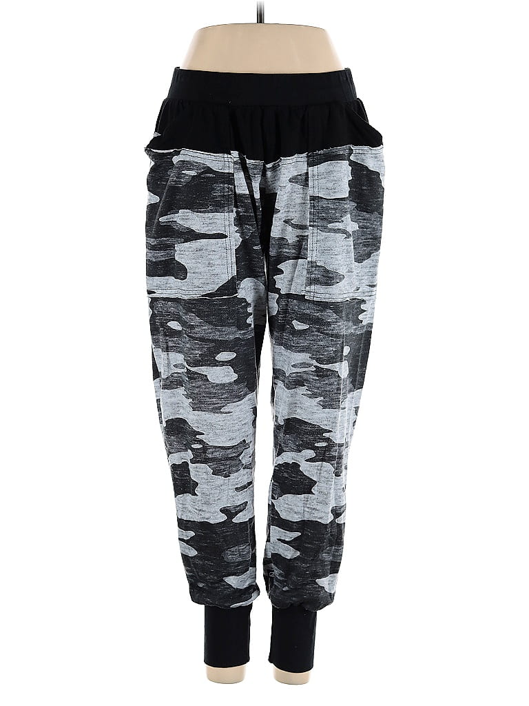 Terez Camo Gray Black Sweatpants Size L - photo 1