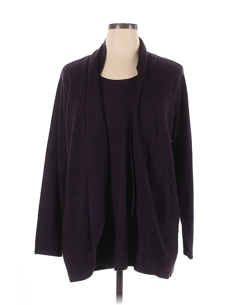 Click to view more detailed imagery on our partner's website Pre-owned Briggs Cardigan Sweater In Purple
