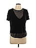Koral 100% Tencel Lyocell Black Short Sleeve Top Size L - photo 1