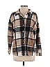 12th Tribe Plaid Brown Long Sleeve Button-Down Shirt Size S - photo 1