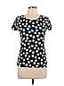 Ann Taylor LOFT Polka Dots Black Short Sleeve Top Size S - photo 1