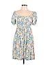 Roxy 100% Viscose Paisley Blue Casual Dress Size L - photo 1